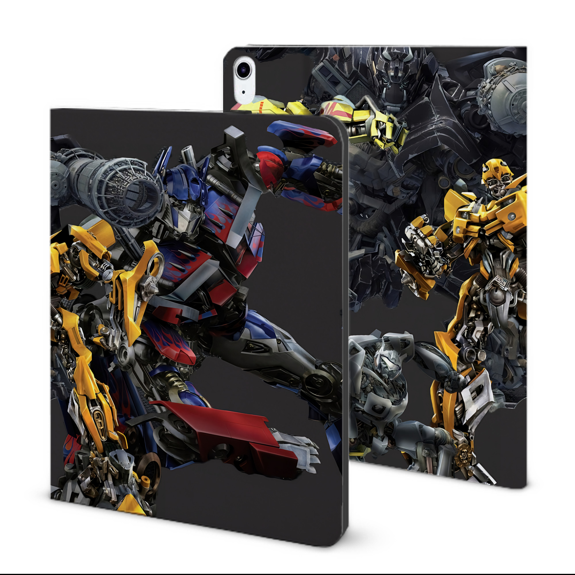 （画像用） Transformers トランスフォーマー IPad ケース ブック型 PUレザー TPU 耐衝撃 軽量 薄型 ペン収納なし 全面保護 IPad 各モデル対応